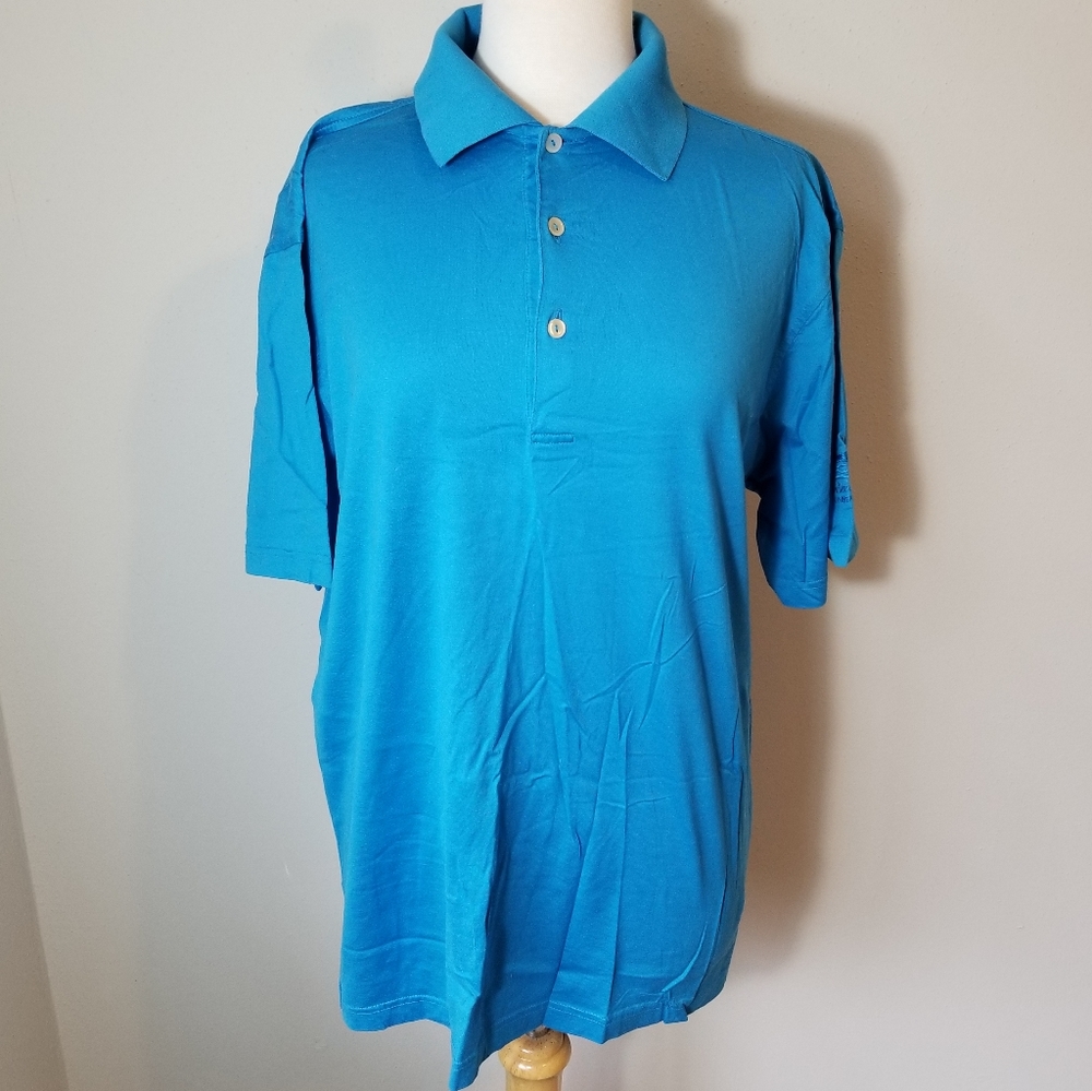 Peter Millar Polo Shirt Size Medium Blue
